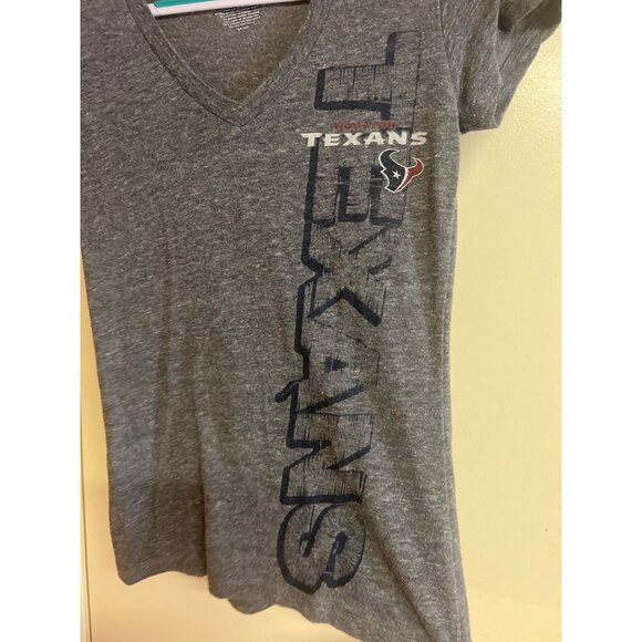 NFL Team Apparel S Woman's Gray Texans T Shirt - Picture 3 of 4